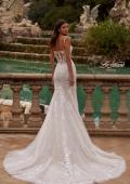 Picture of: Mermaid Lace and Tulle Wedding Dress with Unique Bustier Style Bodice in IIINI, Style: B1363, Back Picture