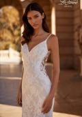 Picture of: Beautiful Lace Wedding Gown with Illusion Lace Back and Beaded Straps in IIINI, Style: B1314, Detail Picture 1