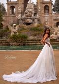 Picture of: Modern A Line Lace Wedding Gown with Straight Strapless Neckline and Corset Detail in IIINI, Style: B1343, Detail Picture 1