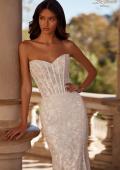 Picture of: Lace Fitted Wedding Dress with Strapless Bodice and Corset Details in IIINI, Style: B1357, Detail Picture 1