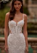 Picture of: Mermaid Lace and Tulle Wedding Dress with Unique Bustier Style Bodice in IIINI, Style: B1363, Detail Picture 1