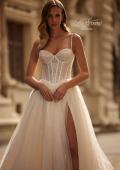 Picture of: Romatic Wedding Dress with Pearl Beaded Corset and Full Skirt in IIINI, Style: B1392, Detail Picture 1