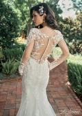 Picture of: Long Sleeve Lace Gown with Beautiful Train and Illusion Back in IIINI, Style: B1248, Detail Picture 2