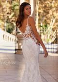 Picture of: Beautiful Lace Wedding Gown with Illusion Lace Back and Beaded Straps in IIINI, Style: B1314, Detail Picture 2