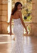 Picture of: Lace Fitted Wedding Dress with Strapless Bodice and Corset Details in IIINI, Style: B1357, Detail Picture 2