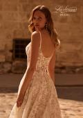 Picture of: A-Line Lace Wedding Dress with Square Neckline and Exposed Boning in IIINI, Style: B1380, Detail Picture 2