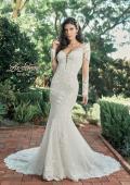 Picture of: Long Sleeve Lace Gown with Beautiful Train and Illusion Back in IIINI, Style: B1248, Detail Picture 3