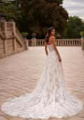 Picture of: A Line Wedding Gown with Slit in a Beautiful Lace in IIINI, Style: B1358, Detail Picture 3