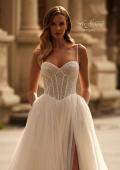 Picture of: Romatic Wedding Dress with Pearl Beaded Corset and Full Skirt in IIINI, Style: B1392, Detail Picture 3