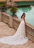 Picture of: A Line Wedding Gown with Slit in a Beautiful Lace in IIINI, Style: B1358, Detail Picture 4, Landscape