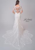 Picture of: Lace Wedding Dress with Stunning Clover Train and Long Illusion Sleeves in IIINI, Style: B1279, Detail Picture 5