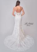 Picture of: Lace Wedding Dress with Square Neckline and Low Illusion Lace Back in IIINI, Style: B1295, Detail Picture 5