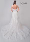 Picture of: A-Line Tulle and Lace Gown with Slit and Illusion Bodice in IIINI, Style: B1307, Detail Picture 5
