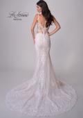 Picture of: Lace Wedding Dress with V Neckline and Sheer Side Detail in IIINI, Style: B1308, Detail Picture 5