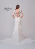 Picture of: Lace Wedding Dress with Stunning Clover Train and Long Illusion Sleeves in IIINI, Style: B1279, Detail Picture 6