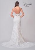 Picture of: Lace Wedding Dress with Square Neckline and Low Illusion Lace Back in IIINI, Style: B1295, Detail Picture 6