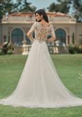 Picture of: Dramatic A-Line Dress with Plunge Neck and Lace Long Sleeves in IIINI, Style: B1235, Detail Picture 7, Landscape