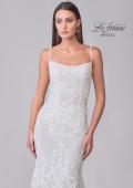 Picture of: Lace Wedding Dress with Square Neckline and Low Illusion Lace Back in IIINI, Style: B1295, Detail Picture 7