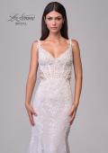 Picture of: Lace Wedding Dress with V Neckline and Sheer Side Detail in IIINI, Style: B1308, Detail Picture 7