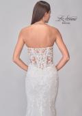 Picture of: Strapless Trumpet Wedding Dress with Illusion Lace Back and Scallop Hem in IIINII, Style: B1277, Detail Picture 8