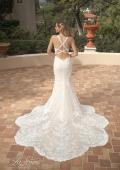Picture of: Lace Gown with Gorgeous Clover Train and Open Back in IIINII, Style: B1241, Back Picture