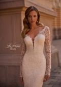 Picture of: Gorgeous Floral Beaded Wedding Dress with Long Sleeves in IIINII, Style: B1265, Detail Picture 1