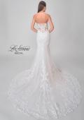 Picture of: Strapless Trumpet Wedding Dress with Illusion Lace Back and Scallop Hem in IIINII, Style: B1277, Detail Picture 5