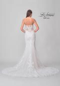 Picture of: Strapless Trumpet Wedding Dress with Illusion Lace Back and Scallop Hem in IIINII, Style: B1277, Detail Picture 6