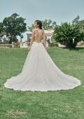Picture of: Pretty A-Line Gown with Square Neckline and Lace Applique in IIINW, Style: B1287, Detail Picture 4