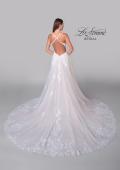 Picture of: Pretty A-Line Gown with Square Neckline and Lace Applique in IIINW, Style: B1287, Detail Picture 6