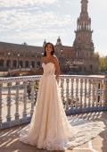 Picture of: Long Sleeve Lace Wedding Dress with High Neck and Slit in IIIRRI, Style: B1472, Detail Picture 9