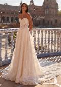 Picture of: Long Sleeve Lace Wedding Dress with High Neck and Slit in IIIRRI, Style: B1472, Detail Picture 1