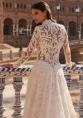 Picture of: Long Sleeve Lace Wedding Dress with High Neck and Slit in IIIRRI, Style: B1472, Detail Picture 4