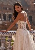 Picture of: Long Sleeve Lace Wedding Dress with High Neck and Slit in IIIRRI, Style: B1472, Detail Picture 7