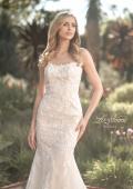 Picture of: Wedding Gown with Beautiful Clover Train and Lace Applique in IILIII, Style: B1158, Detail Picture 1