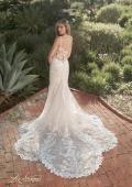 Picture of: Wedding Gown with Beautiful Clover Train and Lace Applique in IILIII, Style: B1158, Detail Picture 4