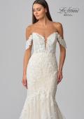 Picture of: Off the Shoulder Lace Deep V Wedding Gown in IINB, Style: B1016, Detail Picture 15