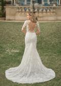 Picture of: Long Sleeve Embellished Lace Trumpet Dress in IINB, Style: B1018, Back Picture