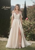Picture of: Sparkle Lace Gown with Off the Shoulder Sleeve and Slit in IINI, Style: B1020, Main Picture