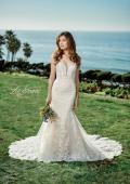Picture of: Plunge Neck Gown with Illusion Lace Bodice in IINI, Style: B1081, Main Picture