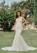 Picture of: Mermaid Lace Wedding Gown with V Neck and Criss Cross Back in IINI, Style: B1133, Main Picture
