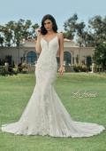 Picture of: Lace Plunge Neck Bridal Dress with Gorgeous Full Train in IINI, Style: B1216, Main Picture