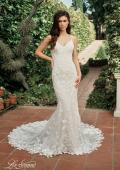 Picture of: V-Neck Lace Wedding Dress with Elegant Lace Trim Train in IINI, Style: B1286, Main Picture