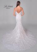 Picture of: Lace Plunge Neck Bridal Dress with Gorgeous Full Train in IINI, Style: B1216, Detail Picture 8