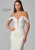 Picture of: Off the Shoulder Lace Deep V Wedding Gown in IINI, Style: B1016, Detail Picture 10