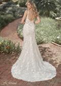 Picture of: Fitted Wedding Dress with V Neck and Beading in IINI, Style: B1071, Back Picture