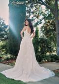 Picture of: A-Line Lace and Tulle Wedding Dress with Slit and Pockets in IINI, Style: B1123, Back Picture