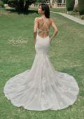 Picture of: Mermaid Lace Wedding Gown with V Neck and Criss Cross Back in IINI, Style: B1133, Back Picture