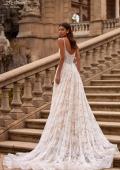Picture of: Beautiful Lace A Line Wedding Gown with Deep V Illusion Neckline and Pockets in IINI, Style: B1338, Back Picture