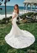 Picture of: Off the Shoulder Lace Deep V Wedding Gown in IINI, Style: B1016, Detail Picture 1